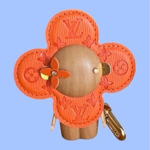 Louis Vuitton Orange Flower Key & Card Holder Charm